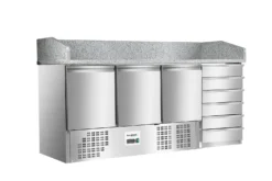 BERGMAN 800 Pizzakühlt. 3-Türen&6 Ungekühl. Schubladen-400l