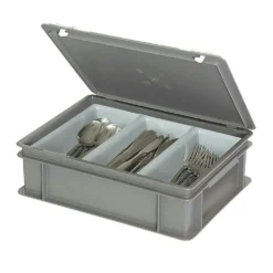 Besteckkoffer Mit 3-Mulden-Einsatz, Inhalt Je Mulde Ca. 2 Liter, Blau, LxBxH 400 X 300 X 130 Mm -Küchenausstattung Verkauf 2fd6f395 193d 4422 85dd 9cd547dbd99d 1