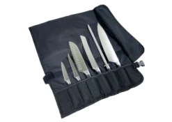 METRO Professional Messer Set 6-tlg., Ink. Tasche Und Messerschärfer, Edelstahl/ Polyester, 44 X 87.5 X 1 Cm, Schwarz