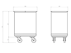 Rollbarer Vorratsbehälter Aus Edelstahl, 120 Liter -Küchenausstattung Verkauf 34196175 8975 4ec8 a1ef 286b7db055c3