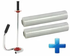 Sparset 2 Rollen Handstretchfolie Handwickelfolie Schwarz Mit Abroller DE LUXE -Küchenausstattung Verkauf 7ea9254d f04a 40ba a61e 455135d52c2c