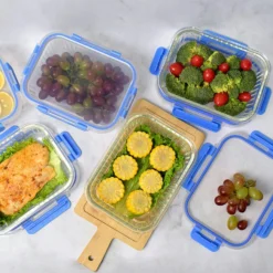 PIE LOCK | Glas Frischhaltedosen Set 10 Tlg | Vorratsdosen | Bento-Box | Aufschnittdose | Brotbox | Brotdose | Wurstdose | Mikrowellendose | Meal Prep -Küchenausstattung Verkauf dcc78aee 0871 4403 8aa1 5d940d9ea460